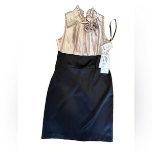 Black and Tan Cocktail Dress